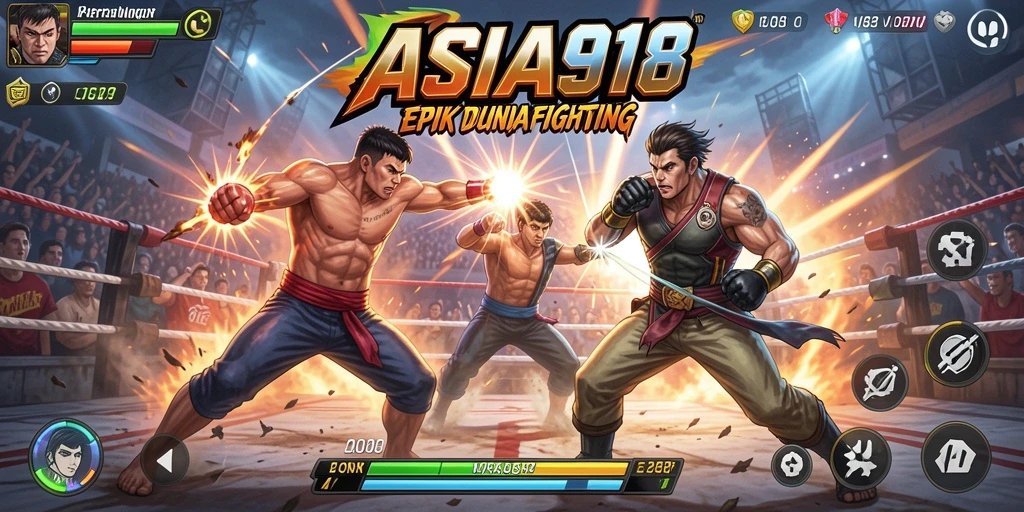 Screenshot gameplay ASIA918 menampilkan aksi pertarungan yang mendebarkan dan seru.