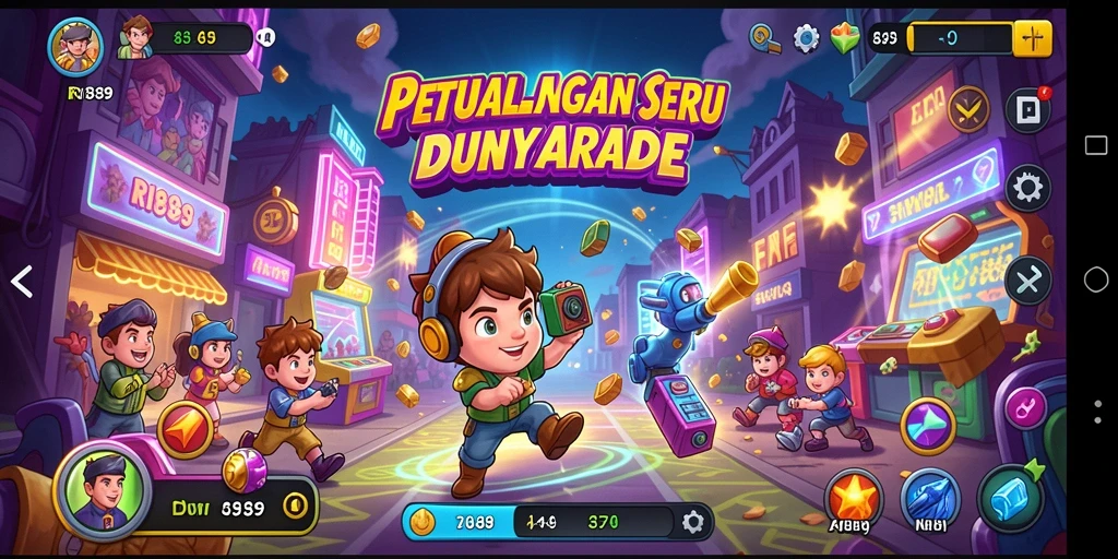 Tampilan gameplay seru di <strong>RI889</strong> dengan karakter unik dan level menantang.