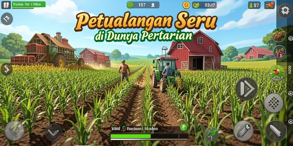Screenshot V87 menampilkan gameplay bertani yang menyenangkan dan menarik.